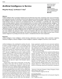 Image of Article -  Artificial Intelligence in Service Vol: 21 (Issue): 2 Hal: 155–172