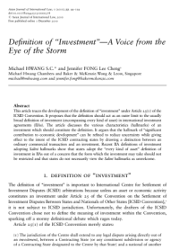Image of Article - Definition of ‘‘Investment’’—A Voice from the Eye of the Storm Vol. 7, No. 2 Halaman: 99–147