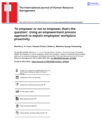Image of Article - ‘To empower or not to empower, that’s the question’. Using an empowerment process approach to explain employees’ workplace proactivity Volume 33, Isu 18, Halaman 3717–3744