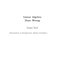 Image of e-Book -  Linear Algebra Done Wrong