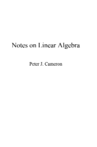 Image of e-Book - Notes on Linear Algebra