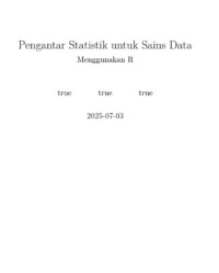 Image of e-Book - Pengantar Statistik untuk Sains Data: Menggunakan R