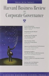 Image of Harvard Business Review ON Corporate Governance