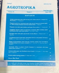 Image of Jurnal Agrotropika Vol. IV No. 1 Juni 1999