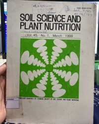 Image of Soil Science And Plant Nutrition Vol. 45 No. 3 September 1999