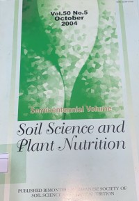 Image of Soil Science and Plant Nutrition Vol. 50 No. 5